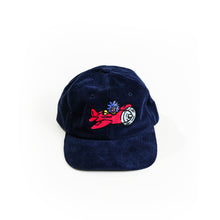 Load image into Gallery viewer, DOODLE PLANE CORDUROY CAP [NAVY]
